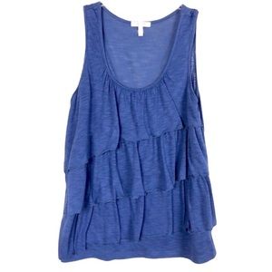 Delia’s Blue Layered Ruffles Tank Top